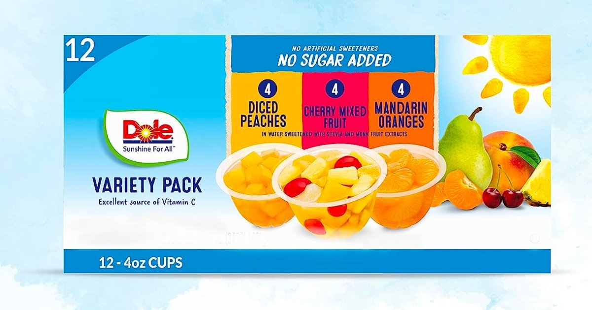 Dole Fruit Cups 12Count Variety Pack Just 6.25 Shipped on Amazon