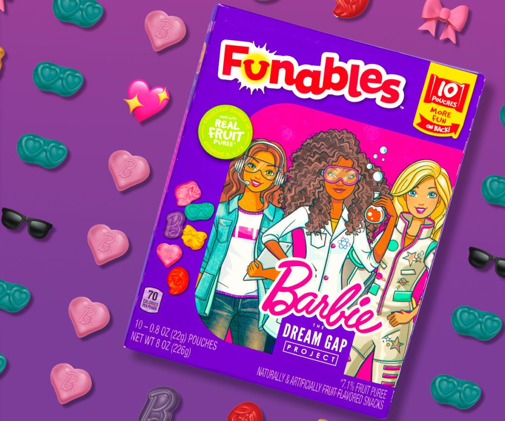 Funables Barbie Fruit Snacks 10Count Box Just 1.40 Shipped on Amazon Made w/ Real Fruit